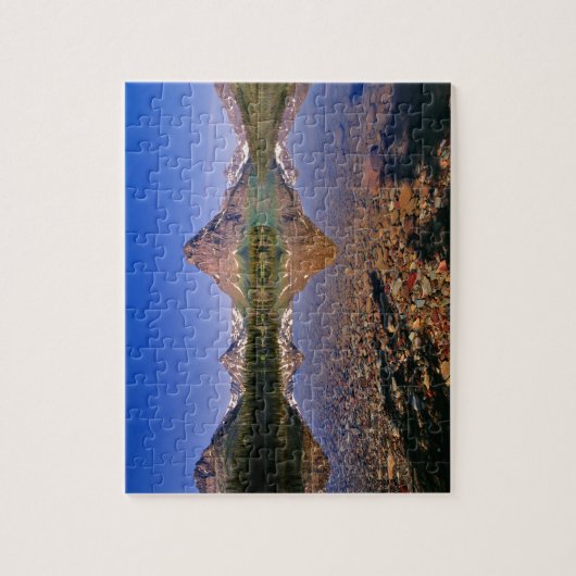 山々は〜の静かな二つのメディシン湖に反射する ジグソーパズル (縦)