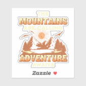 山々は、冒険を待っている シール (シート)