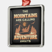 山々は、冒険を待っている メタルオーナメント (左)