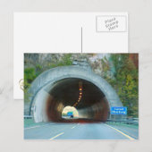 山々をトンネルで抜ける ポストカード (正面/裏面)