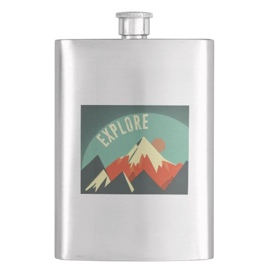 山々を探索 フラスク (正面)