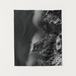 山々を覆う白い雲 タペストリー