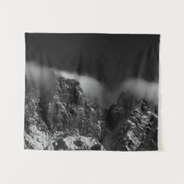 山々を覆う白い雲 タペストリー
