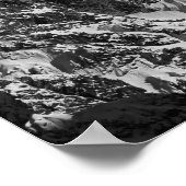 山々を覆う白い雲 ポスター (角)