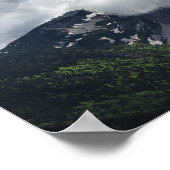 山々を覆う雲 ポスター (角)