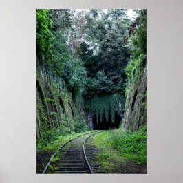 山々を走る鉄道の線路 ポスター