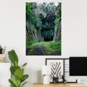 山々を走る鉄道の線路 ポスター (ホームオフィス)