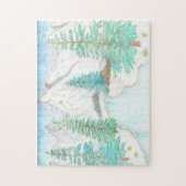 山々ジグソーの冬のシーンパズル ジグソーパズル (縦)