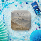 山々 おとこの子 冒険が待っている ベビーシャワー ペーパープレート (パーティー)