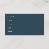 山々 アブストラクト ブルー ランドスケープ 背景 名刺 (裏面)