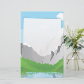 山々 便箋 (スタンド正面)