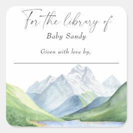 山々 - 図書館のために スクエアシール