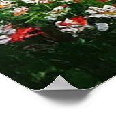 山々、川の風景と鮮やかな風景 ポスター (角)