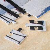 山およびスキー装置 ジグソーパズル (側面)