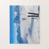 山およびスキー装置 ジグソーパズル (縦)