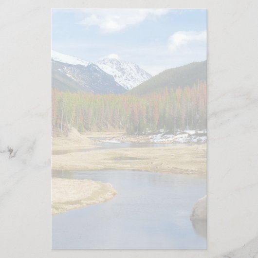 山およびマツとの巻上げコロラド川 便箋 (正面)