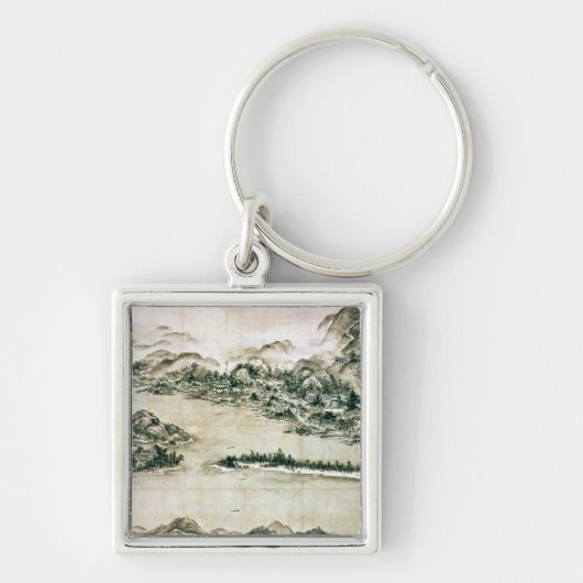 山および川の景色 キーホルダー (正面)