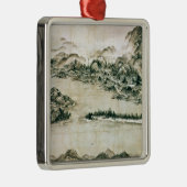 山および川の景色 メタルオーナメント (右)