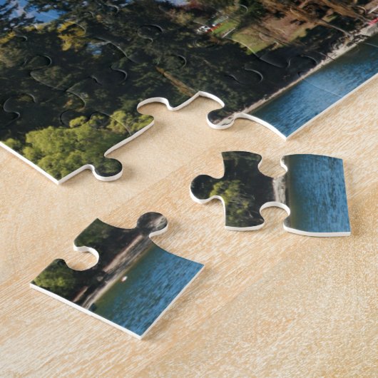 山および木の景色の写真のパズル ジグソーパズル (側面)