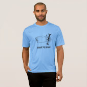 山および道のバイクもしくは自転車に乗る人のおばあさんのギア Tシャツ (正面フル)