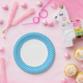 山かっこパターンの背景 ペーパープレート (パーティー)