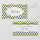 山かっこ型名刺（アップル/グレー） 名刺 (正面/裏面)