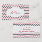 山かっこ（ピンク/グレー） 名刺 (正面/裏面)