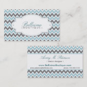 山かっこ（青/灰色） 名刺 (正面/裏面)