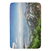 山からの海の眺め バスマット (正面縦)