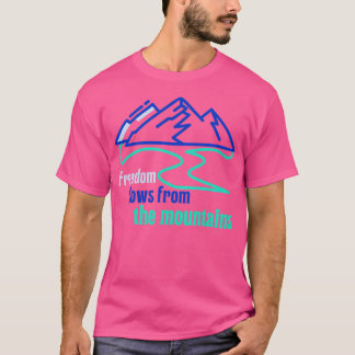 山からの自由の流れ – ミニマリストNatu Tシャツ