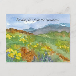 山から愛を考え砂漠へ ポストカード