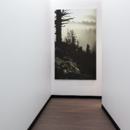 山から朝のトレエスケープの気分屋へ キャンバスプリント