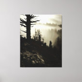 山から朝のトレエスケープの気分屋へ キャンバスプリント (正面)