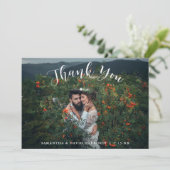 山から結婚する|は平らなカード感謝していしています サンキューカード (スタンド正面)