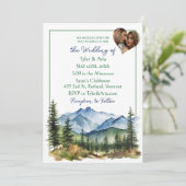 山かわいらしと写真テンプレート結婚ズ 招待状 (スタンド正面)