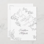 山かわいらしと花が日を結婚守る 案内ポストカード (正面/裏面)