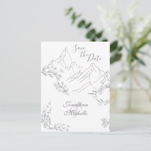 山かわいらしと花が日を結婚守る 案内ポストカード (スタンド正面)