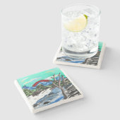 山かわいらしの川 ストーンコースター (横)