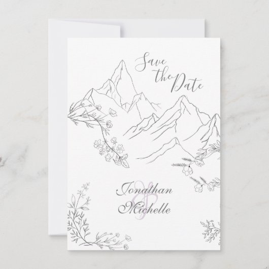 山かわいらし花結婚枝 セーブザデート (裏面)