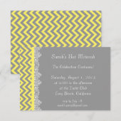 山かストライプっこ-黄色の招待状-挿入 招待状 (正面/裏面)