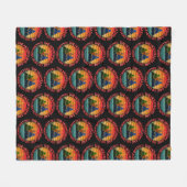 山が呼ばれて行かねばならない フリースブランケット (正面(横))