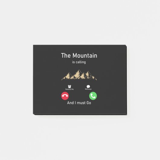 山が呼ばれて行かねばならない ポストイット (正面)