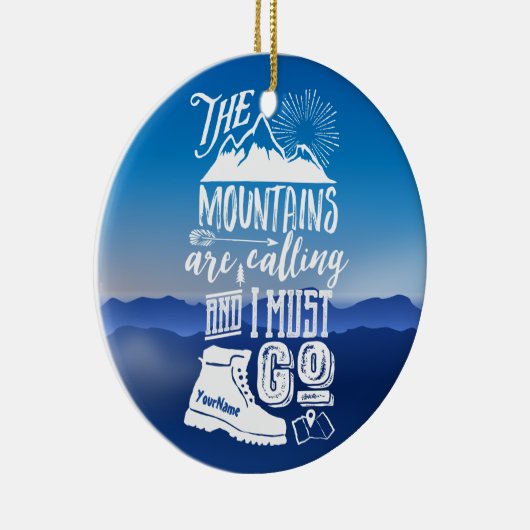 山が呼び出しているので、私はタイポグラフィ セラミックオーナメント (右)