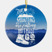 山が呼び出しているので、私はタイポグラフィ セラミックオーナメント (正面)