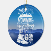 山が呼び出しているので、私はタイポグラフィ セラミックオーナメント (左)