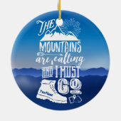 山が呼び出しているので、私はタイポグラフィ セラミックオーナメント (裏面)
