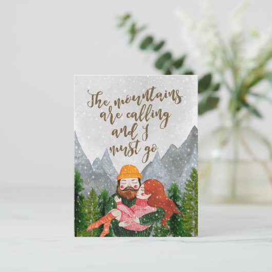 山が呼んでいるので、はがきに行かなければならない ポストカード (スタンド正面)