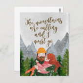 山が呼んでいるので、はがきに行かなければならない ポストカード (正面/裏面)