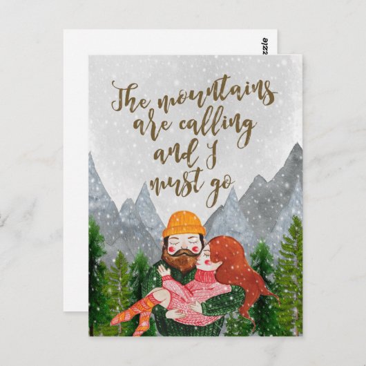 山が呼んでいるので、はがきに行かなければならない ポストカード (正面/裏面)