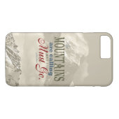 山が呼んでいるヴィンテージのタイポグラフィ; Muir Case-Mate iPhoneケース (裏面(横))